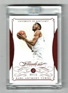 2017 PANINI FLAWLESS KARL-ANTHONY TOWNS (9/15) RUBY #25 - Picture 1 of 1