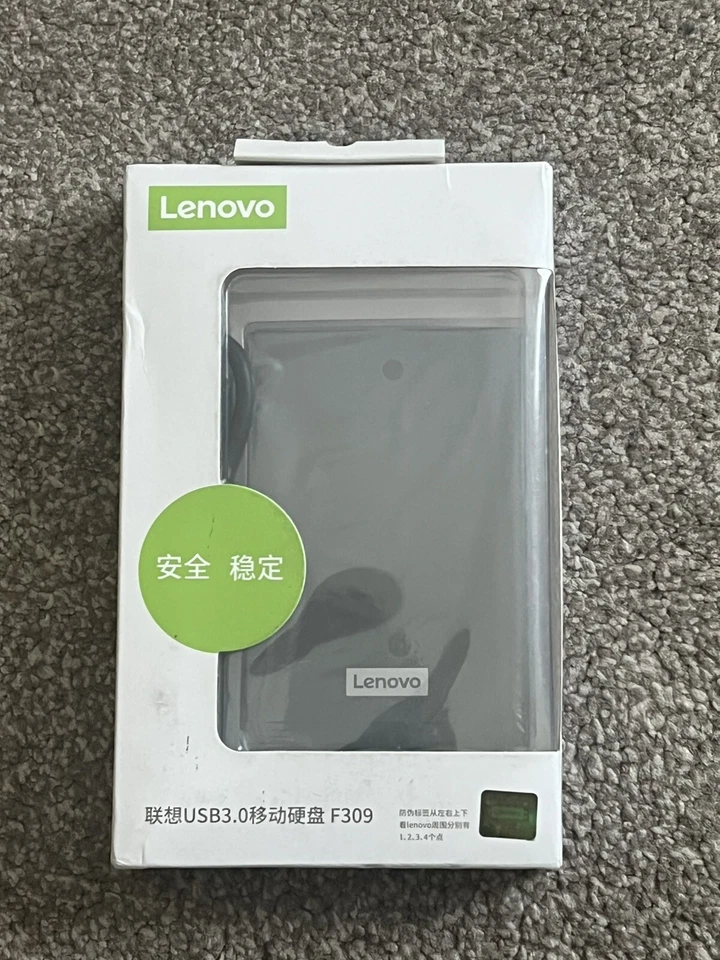 BRAND NEWOriginal Lenovo F309 2TB USB 3.0 External Hard Drive Disk For PC Laptop - Image 1 of 4