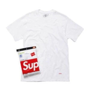 SUPREME x Hanes Tagless Tshirt 3-pack (White) Size L/g Large 42”-44” New - Picture 1 of 2