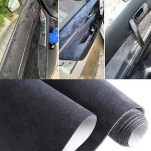 30*150cm Gray Self Adhesive Suede Fabric Velvet Liner Roll for Car Interior - Foto 1 di 10