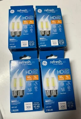 8 GE Lighting Refresh HD LED Clear CAM Light Bulbs 4 Watt Replaces 40 Watt 36978 - Image 1 of 4