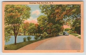 Postkarte Vintage Grüße aus Red Hook, New York. - Bild 1 von 2