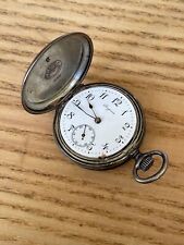 Ancienne montre à gousset de col LONGINES double cache argent massif GRAND PRIX