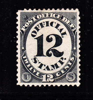 US O52 12c Post Office Department Official Mint VF-XF Dist OG SCV $120 - Image 1 of 2