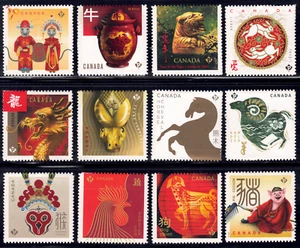 Canadá SC# 3261-3272 2021 - Año Nuevo Lunar (2) - Ciclo - del folleto - M-NH - Imagen 1 de 1