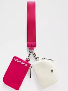 Lululemon Dual Pouch Wristlet Passionate Bone NEW USPS SHIP - Picture 1 of 4