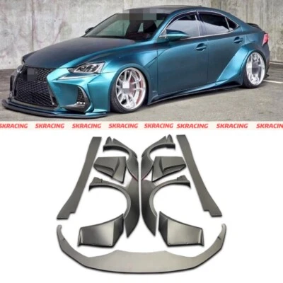 Kit de carrocería ancha cubierta de arco de rueda labio delantero faldones laterales para Lexus IS200 IS300 13-19 Foto 1 de 4