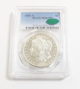 1881-S Morgan  dollar-PCGS  MS 63-PL CAC Proof like. Awesome reflective mirrors 