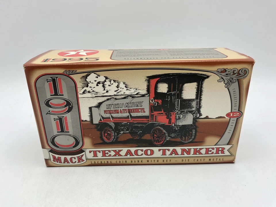 Ertl 1910 Mack Texaco Tanker Toy Bank 199512th Series