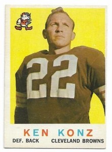 KEN KONZ 1959 Topps card #54 Cleveland Browns Football EX+/NR MT