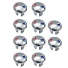 10PCS Faucet Accessories Hot & Cold Water Red & Blue Label Decor Hei