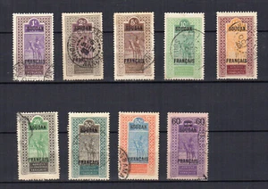 A.O.F. Soudan Français 1921-26 un lot de 9 timbres oblitérés /TE4567a - Picture 1 of 1