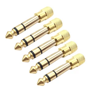 Male to Female connector Plug Compatible with 1/8 inch male TRS plug headphones - Zdjęcie 1 z 10