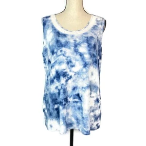 Canotta Lysse nuova con etichetta slim fit fodera spandex donna XL blu bianco maglia morbida - Foto 1 di 12