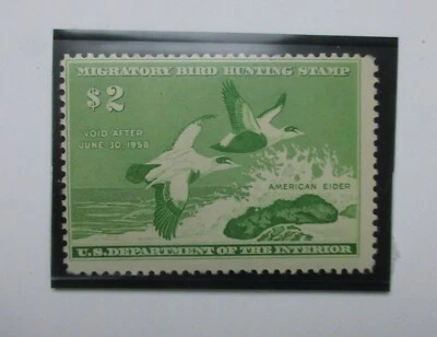 RW24 $2 Federal Migratory Bird Hunting American Eiders Duck Stamp MNH - Image 1 of 3