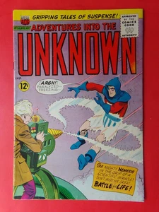 ADVENTURES INTO UNKNOWN #156 Battle Life * Silver Age (VG/F 5.0) ACG COMICS 1965 - Picture 1 of 3