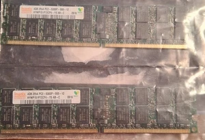 8GB HYNIX PC2-5300P DDR2 ECC HYMP151P72CP4 RAM Kit 2x 4GB - Picture 1 of 1