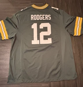 Camiseta Nike On Field Green Bay Packers Aaron Rogers #12 verde NFL para hombre talla XXL - Imagen 1 de 11