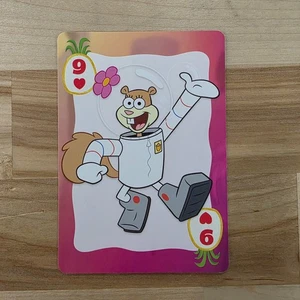 SANDY ~ Nove di cuori ~ SpongeBob SquarePants ~ carta da gioco singola - Foto 1 di 2