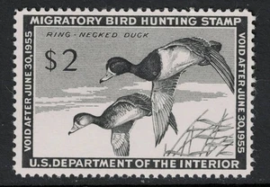 SCOTT#RW21, $2.00 RING - NECKED DUCK. F/VF & NH. - Picture 1 of 2