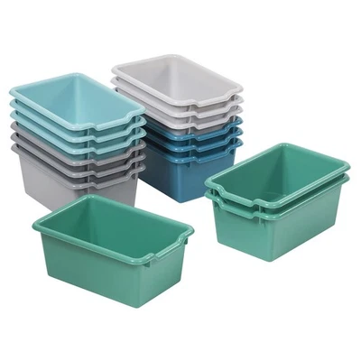 Cubo de almacenamiento frontal con cuchara, organización multiusos, contemporáneo, 15 piezas Foto 1 de 4