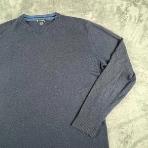 Smartwool Sweater Mens Large Navy Merino Wool Blend Crewneck Raglan Pullover - Picture 1 of 9