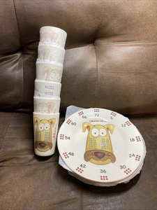 Meet The Multiples Childrens MELAMINE x6 Times Table 6 Plates And 6 Cups NEW!!! - Picture 1 of 3