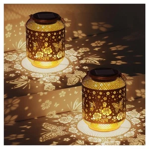 2 Pack Butterfly Solar Lanterns Outdoor Waterproof Rose Garden Decor Gifts fo... - Picture 1 of 7