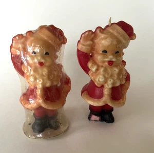 Vintage Gurley Santa Claus Candle 5.5” Waving Unlit Christmas Red MCM - Picture 1 of 2