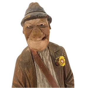 Geschnitzte Holzskulptur Künstler Carl Johan Trygg Holz 7,5" Hobo Figur signiert - Bild 1 von 11