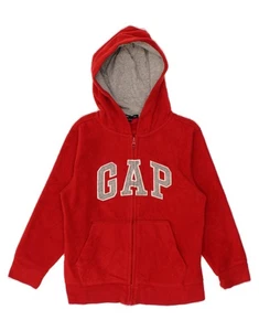 GAP Boys Graphic Hooded Fleece Jacket 6-7 Years Small Red Polyester CS07 - Picture 1 of 3