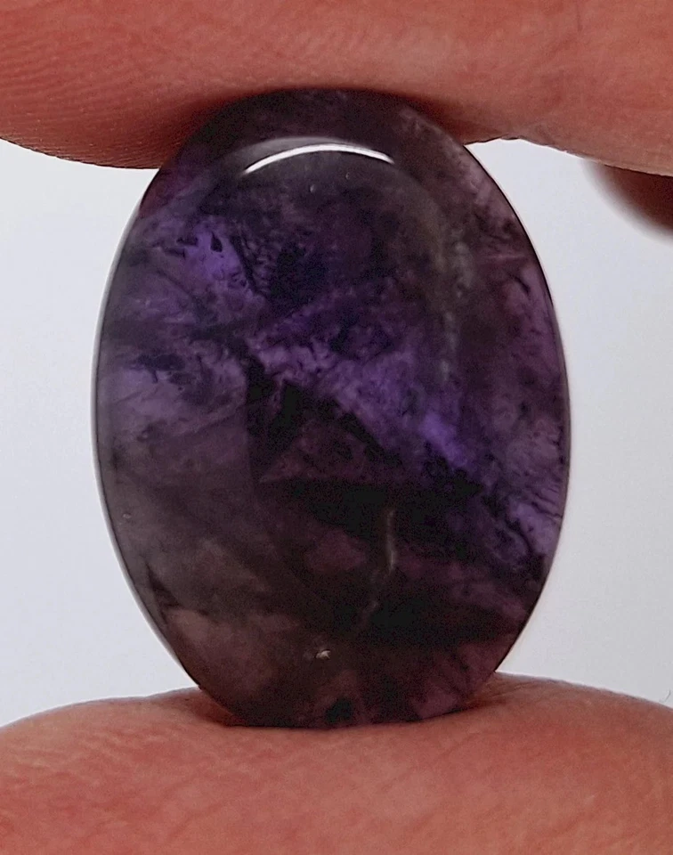 25x18mm Purple Amethyst Flat Backed Loose Semi-precious Gemstone Cabochon 958xK - Image 1 of 1