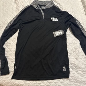 NBA Black 1/4 Zip Pullover Lightweight Jacket. Size Small - Picture 1 of 10