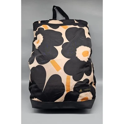 Adidas x Marimekko Unikko Backpack Collab Floral Black Floral Print 2 Way Nylon - Image 1 of 4