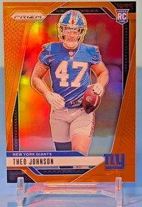 2024 Theo Johnson Rookie Prizm Orange Prizm /249  #390 - New York Giants TE - Picture 1 of 3