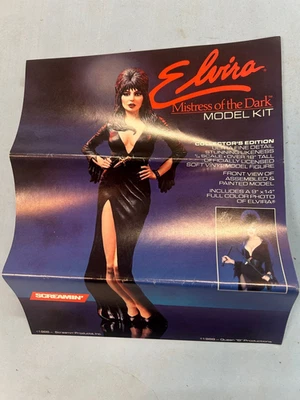 1988 SCREAMIN' ELVIRA MISTRESS OF THE DARK MODEL KIT DEALER BROCHURE 8-1/2" X11" - Image 1 of 4
