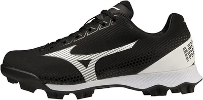 New Mizuno Wave Finch Lightrevo Jr Molded Softball Shoe, Black/White, 3 - Image 1 of 4