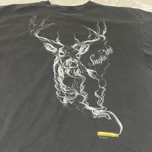 Buck Wear Shirt Mens 2XL Black Smoke 'Em Deer Hunting Graphic Tee Short Sleeve - Picture 1 of 11