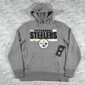 Sudadera con capucha marca Pittsburgh Steelers '47 para hombre talla mediana gris NFL - NUEVA CON ETIQUETAS - Imagen 1 de 12