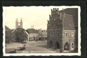 Jüterbog, Markt mit Nicolaikirche und Rathaus, Ansichtskarte - Bild 1 von 2