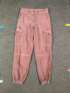 Pantalones American Eagle para mujer 2 rosas holgados jogger cargo pana puños elásticos - Imagen 1 de 14