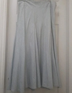 Monsoon Rock Maxi 16 W38" voll abgesetzt Streifen gefüttert Baumwolle grau weiß - Bild 1 von 11