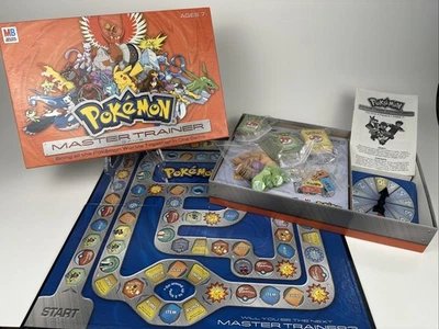 Pokemon Master Trainer Board Game Milton Bradley Hasbro 2005 Complete Nintendo - Image 1 of 4