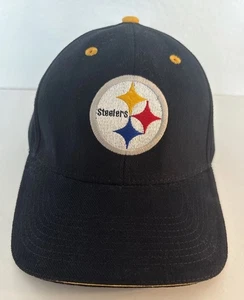Cappello/Berretto NFL Pittsburgh Steelers Strapback 100% cotone primi anni 2000 nero e oro - Foto 1 di 15