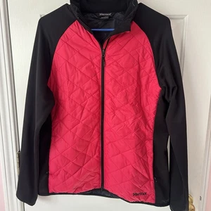 Marmot Polartec Diamond Puffer Quilted Full Zip Jacket Womens Large Pink Black - Bild 1 von 4