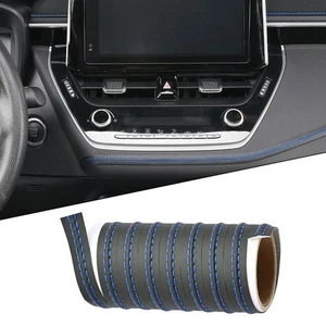 4M✅ Blue PU Leather Car Dashboard Decor Line Strip Sticker Car InteriorTrim Line - Picture 1 of 7