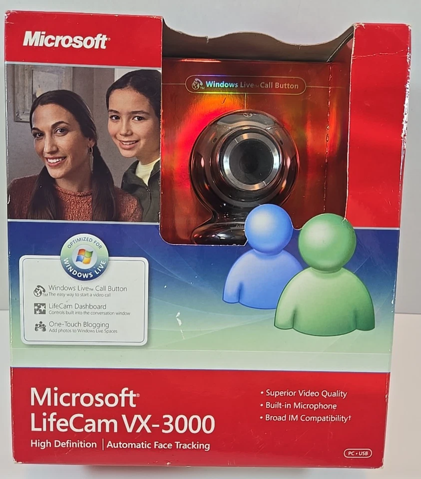 Microsoft LifeCam VX-3000 2007 USB 2.0 High Definition Webcam New in Box - Image 1 of 4