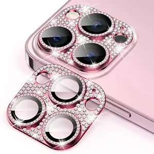 For iPhone 14 / 14 Plus Bling Diamond Camera Lens Protector Glitter Case Cover - Picture 1 of 44