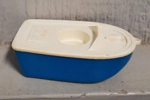 Vtg Fisher Price Little People Play Family House Boat Replacement Blue Dinghy - Picture 1 of 6