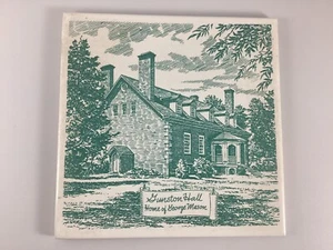 Gunston Hall Home Of George Mason grün und weiß 6 x 6 x,25" dekorative Fliese - Bild 1 von 4